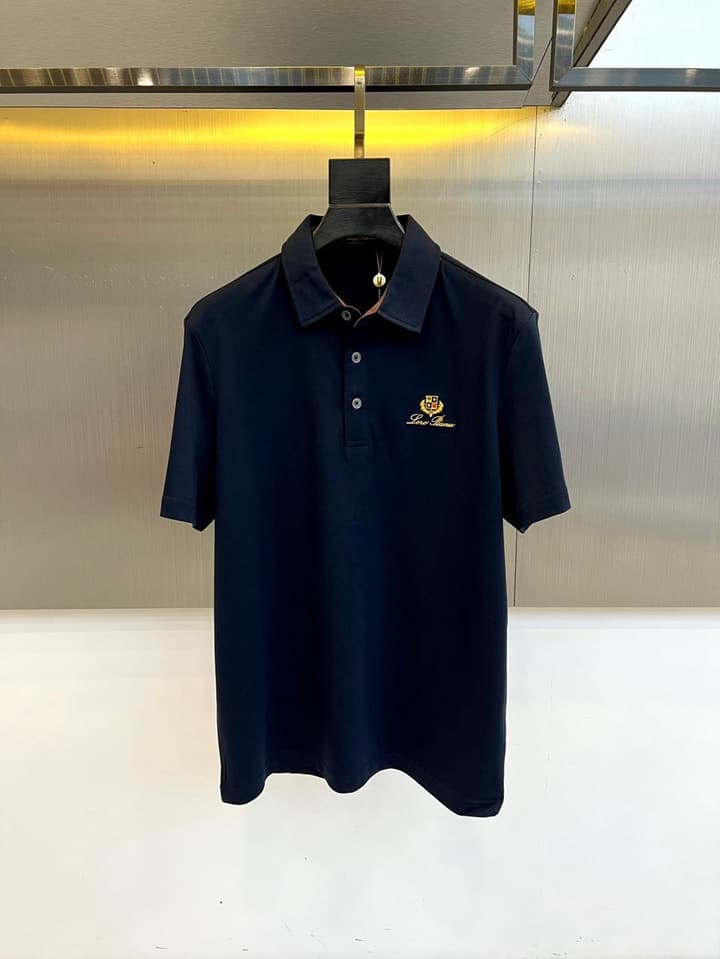 Loro Piana Classic Cotton Polo Shirt – 2026 Spring/Summer Collection in Classic Black