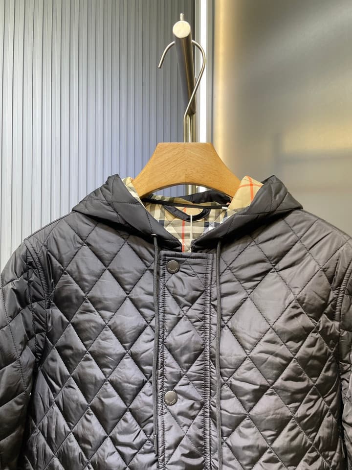 Burberry Checkerboard Padded Jacket in Black