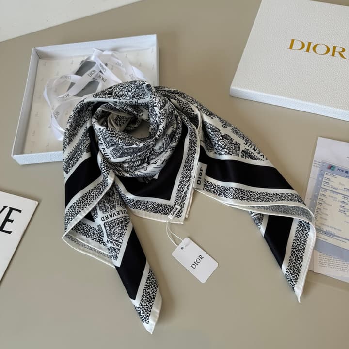 Dior Paris Map Silk Scarf – 2025 Spring/Summer Collection
