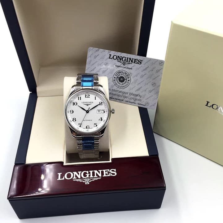 Longines Master Collection Automatic Steel Watch in Stainless Steel White Dial (arabic)