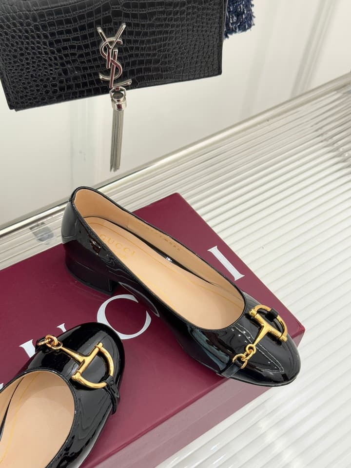 Gucci Horsebit Block Heel Pumps – 25FW in Deep Burgundy Patent Leather