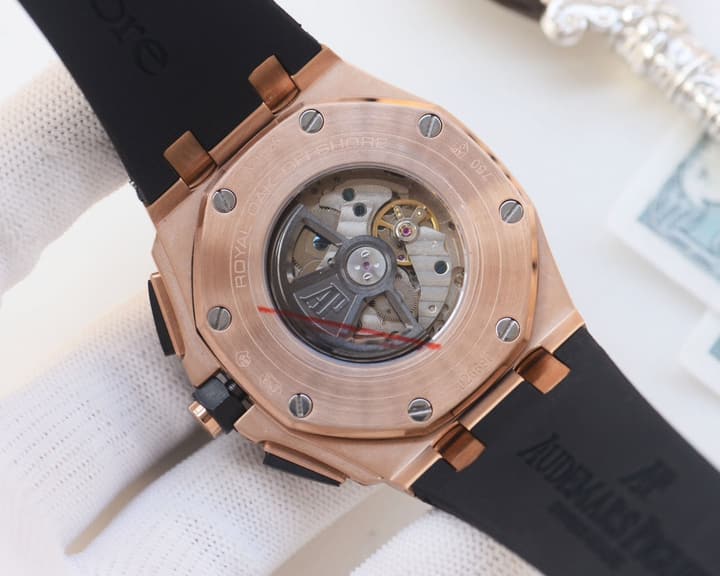 Audemars Piguet Royal Oak Offshore Automatic Watch in Black Skeleton & Green