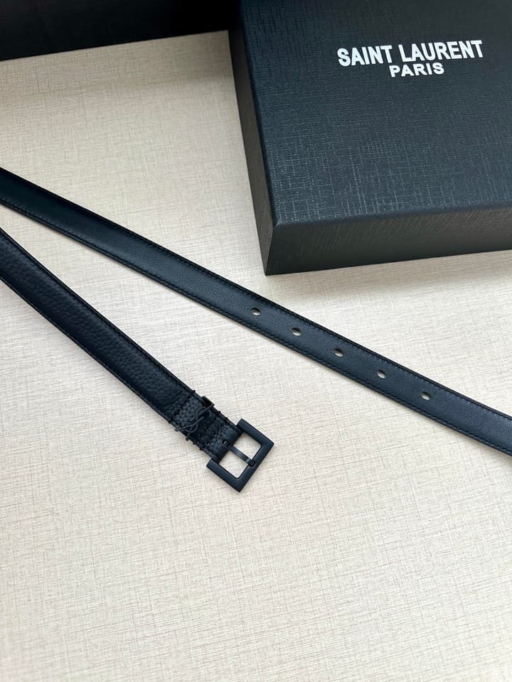Saint Laurent Square Buckle Leather Belt