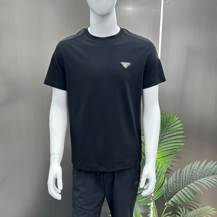 Prada 3D Logo High-Count Cotton T-Shirt – 2026SS in Classic Black