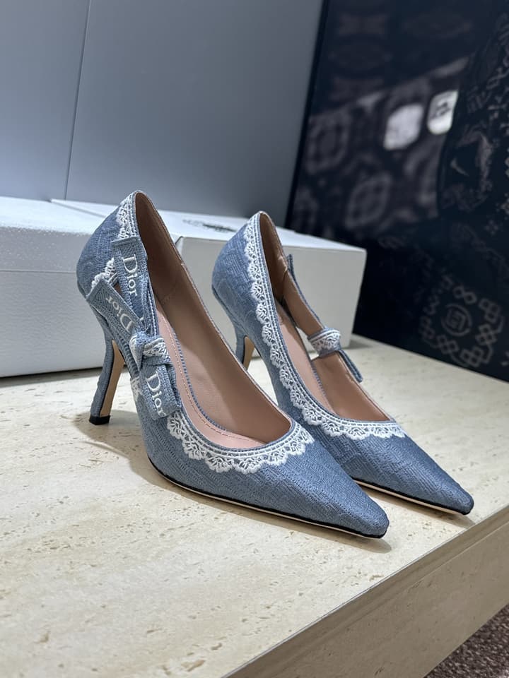 Dior J'Adior Dentelle Jelly Bow Pumps – 2026 Early Spring Collection in Black 6.5cm Heel
