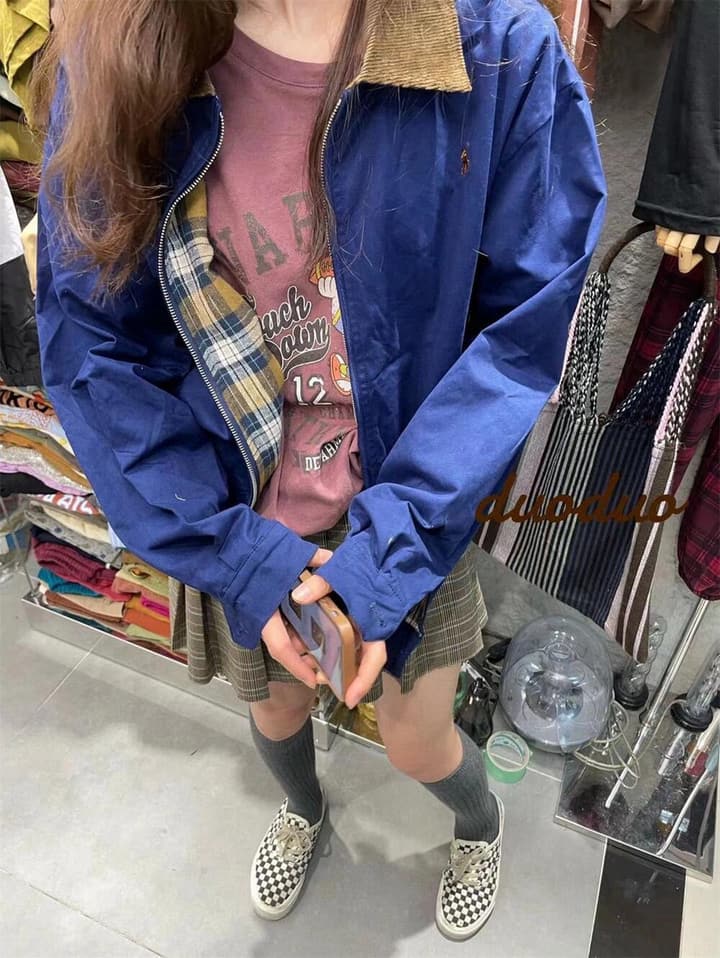 Ralph Lauren Campus Collared Jacket in Blue