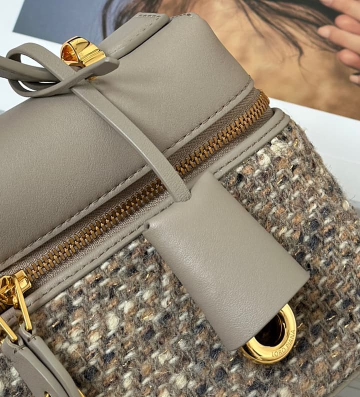 Loro Piana Extra Bag L23 in Taupe Tweed