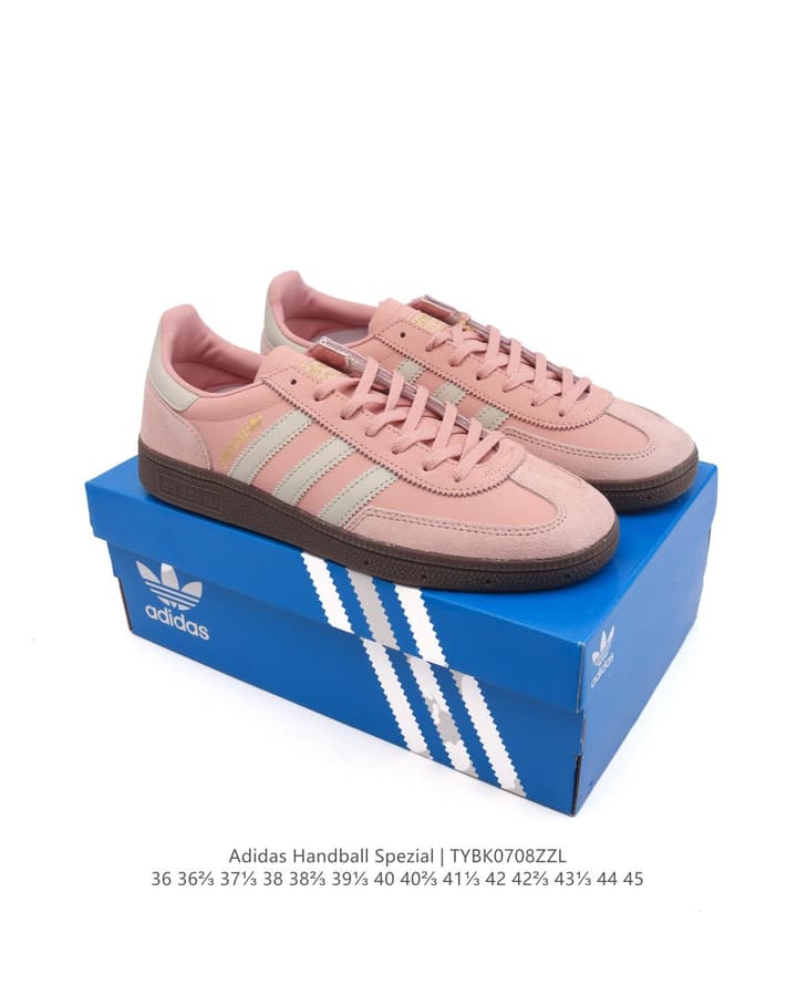 Adidas Handball Spezial Low-Top Retro Sneakers in Dusty Pink Suede