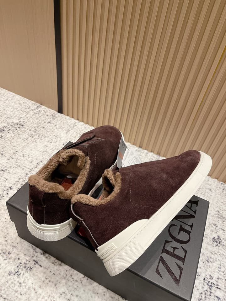 Zegna Triple Stitch Low-Top Casual Shoes – 2025SS in Black Leather