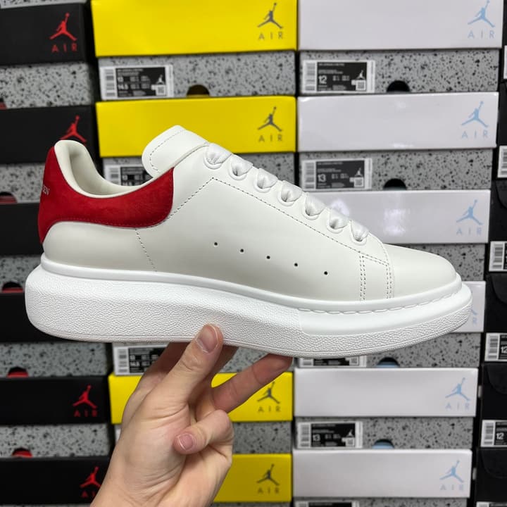 Alexander McQueen Oversized Low-Top Sneakers in All Black With White Sole