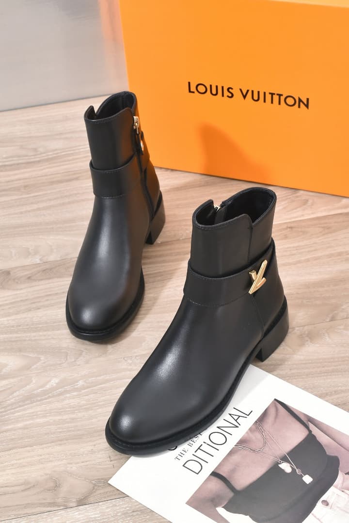 Avant-Garde Footwear Co. Classic Calfskin Boots in Black Monogram Buckle Boot