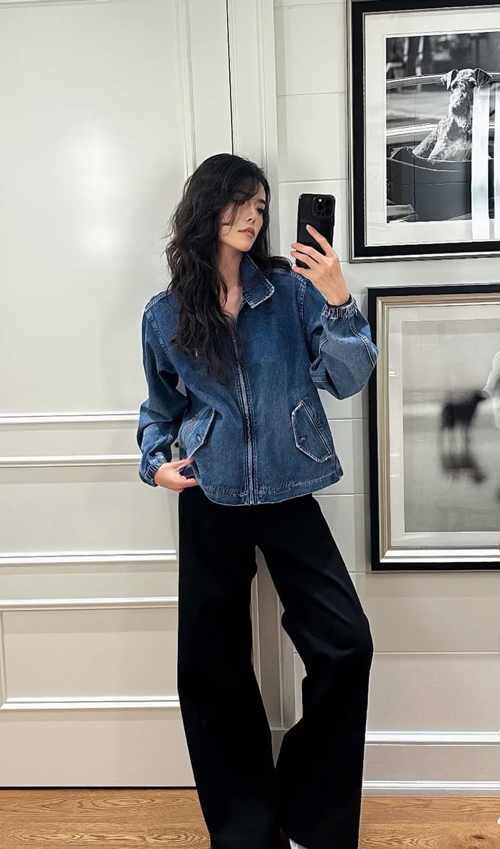Ralph Lauren Washed Denim Jacket – 2025 Fall Collection in Classic Blue Denim
