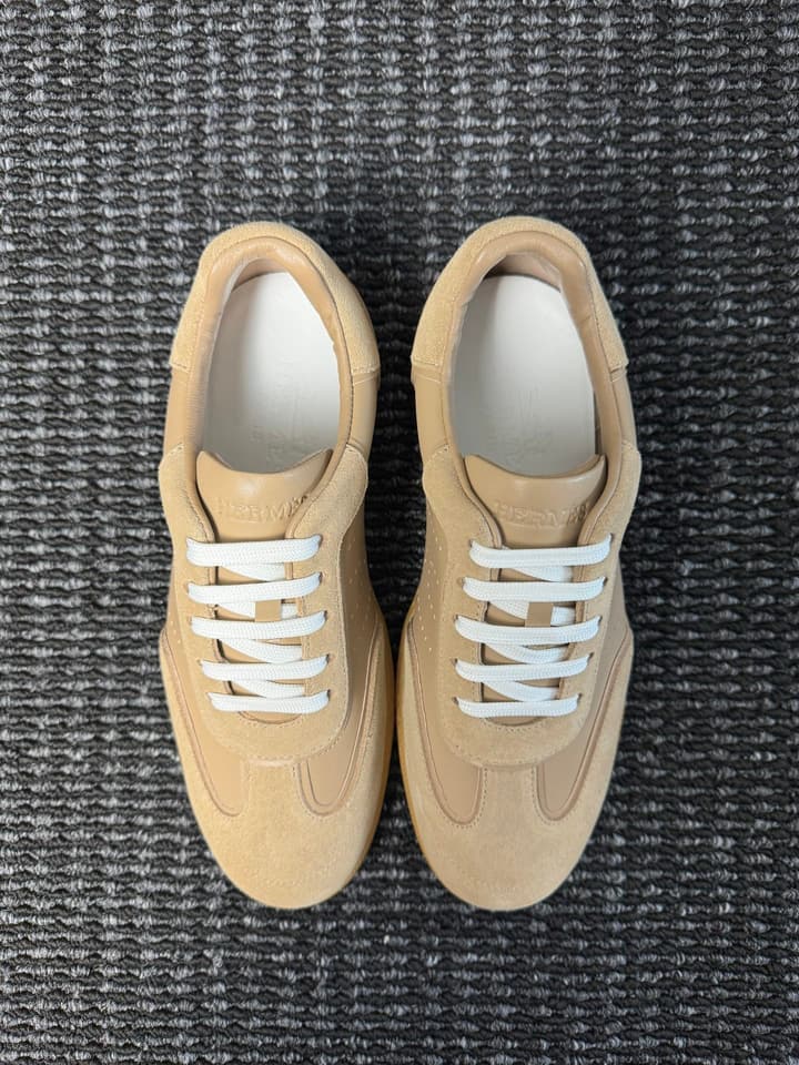 Hermès Laser-Punched H Nappa Calfskin Sneakers in Black