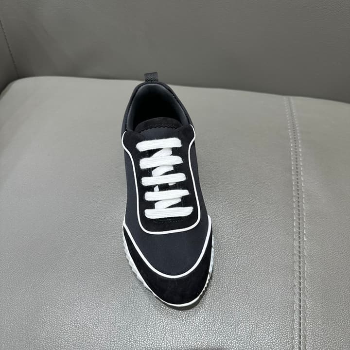 Hermès Bouncing Sneakers in Bright White With Orange H