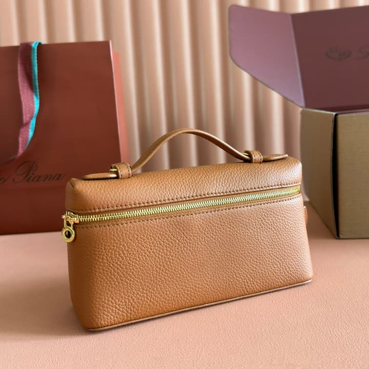 Loro Piana Extra Pocket L19 Handbag in Caramel Leather