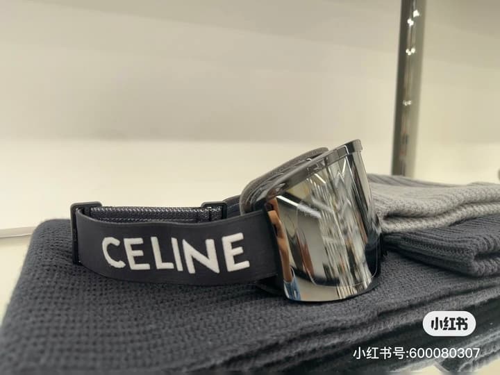 Celine Ski Goggles in Black Frame With Black Strap