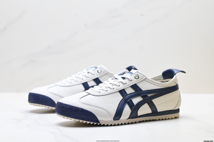 Onitsuka Tiger Mexico 66 Deluxe Nippon Made Sneakers in Beige With Taupe Stripes