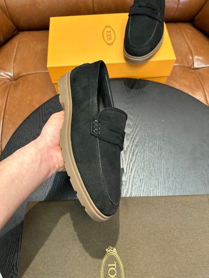 Tod's Suede Calfskin Loafers
