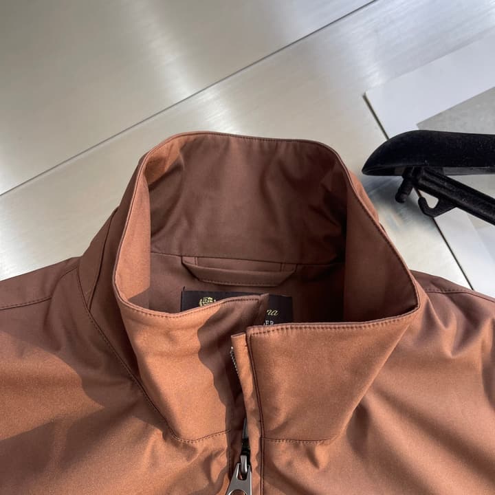 Loro Piana WindBelt Storm System Flight Jacket in Russet Brown