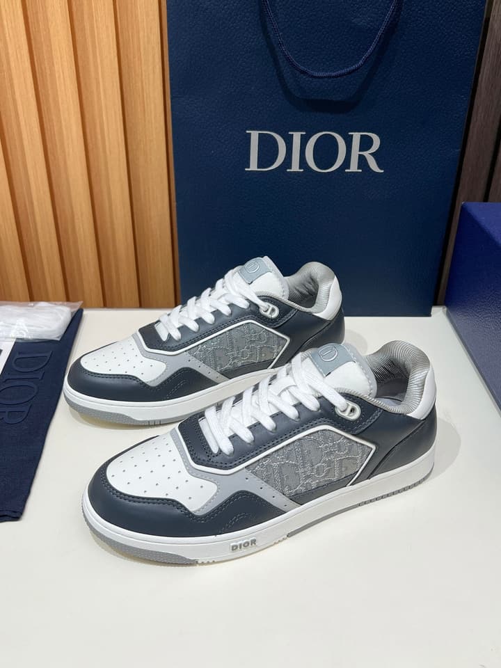 Dior B27 Unisex Sneakers – 2025 Collection in Black And Khaki Oblique