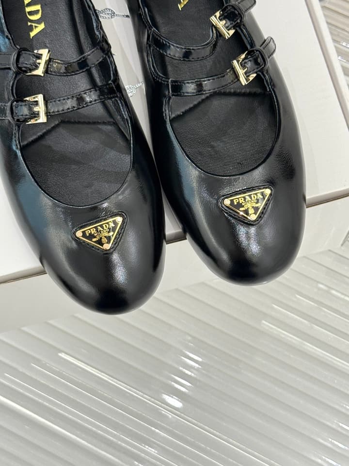 Prada Classic Mary Jane Flats in Leopard Print