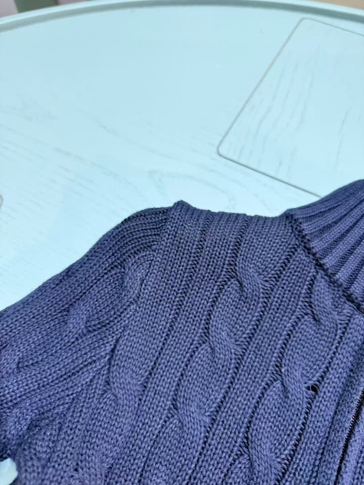 Ralph Lauren Polo Boys' Striped Knit Sweater – Kids Collection – 2025SS in Dark Navy Cable Knit