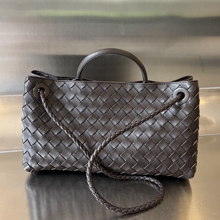 Bottega Veneta Andiamo Handbag in Charcoal Grey