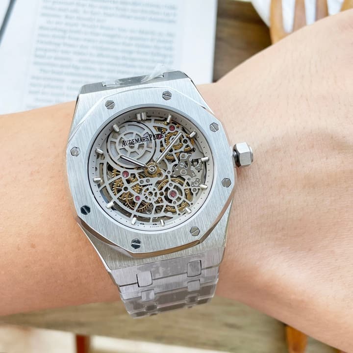 Audemars Piguet Royal Oak Automatic Watch in Beige