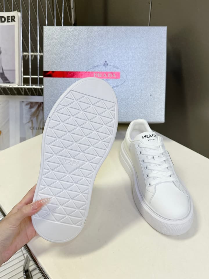Prada Retro Platform Sneakers in White Sneaker 1