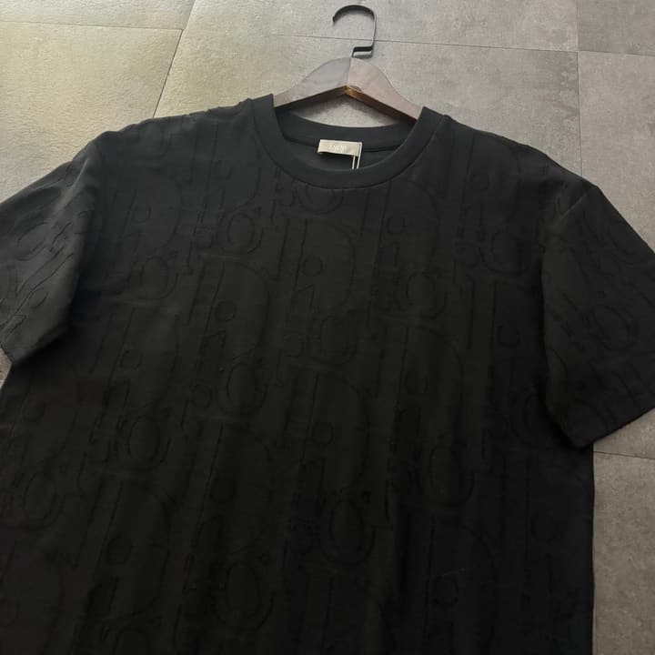 Dior Oblique Print Cotton T-Shirt – 2026SS Collection in Black