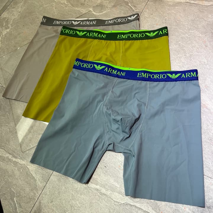 Armani Men's Ice Silk Seamless Underwear 3-Pack