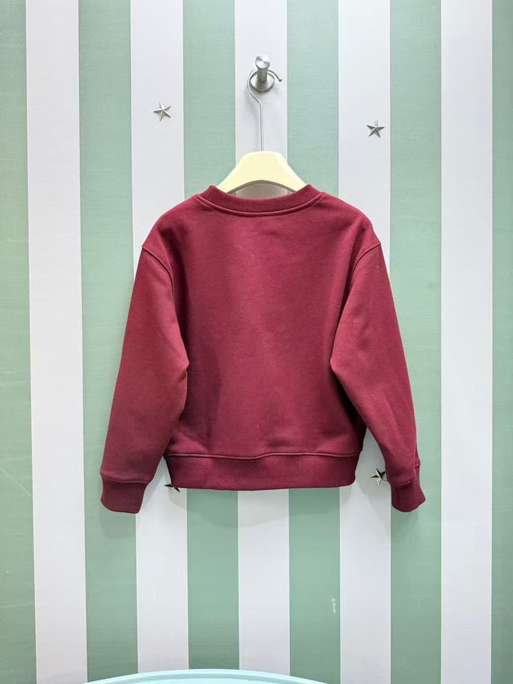 Ralph Lauren Kids Crewneck Sweatshirt – 2025FW – Kids Collection in Maroon Graphic Sweatshirt