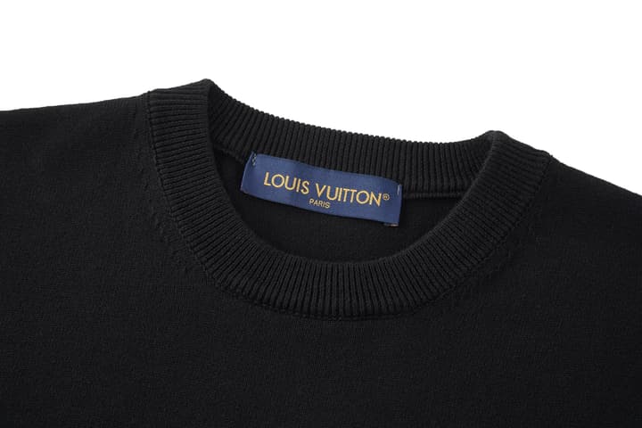 Louis Vuitton Gradient Beaded Knit Pullover in Black Beaded Monogram