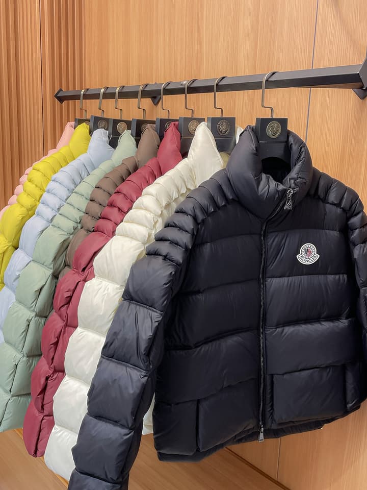 Moncler Stand Collar Embossed Down Jacket – Limited Edition in Black