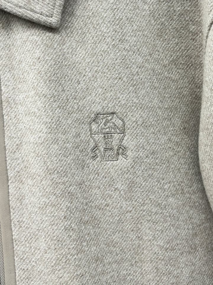 Brunello Cucinelli Knit Blend Down Jacket – 25FW in Light Camel