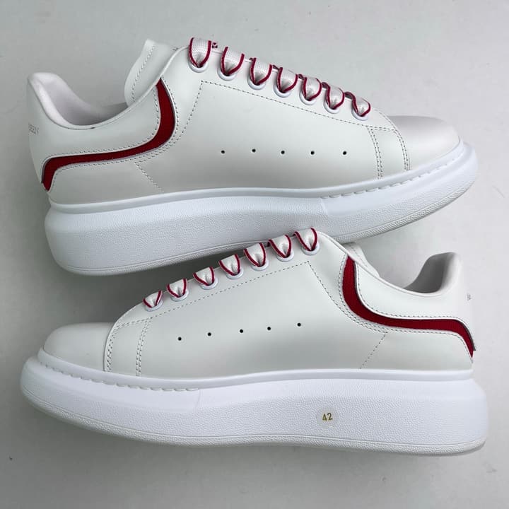 Alexander McQueen Oversized Platform Sneakers in All White Textured