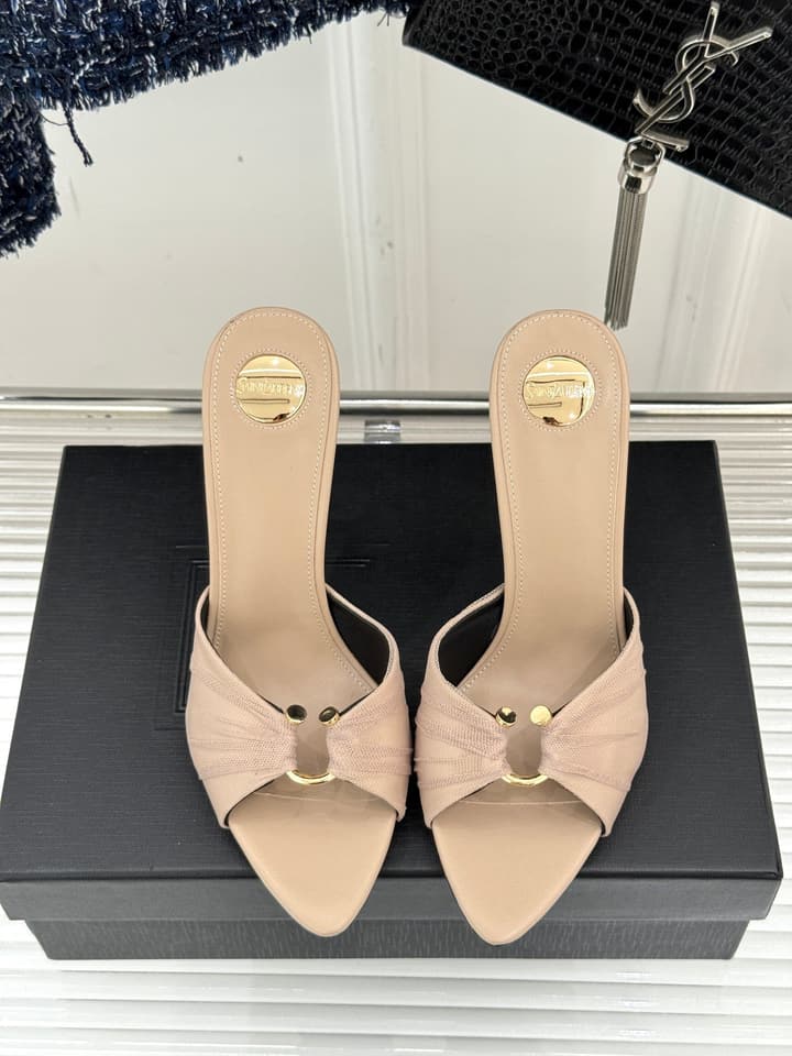 Saint Laurent High-Heel Sandals – 25SS in Black Suede
