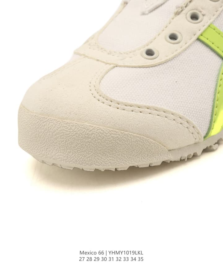 Onitsuka Tiger Mexico 66 Classic Sneakers – Kids Collection in Cream With Blue And Red Stripes