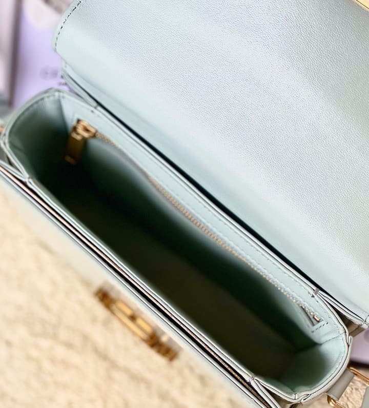 Celine Triomphe Box Calfskin Bag in Burnt Orange