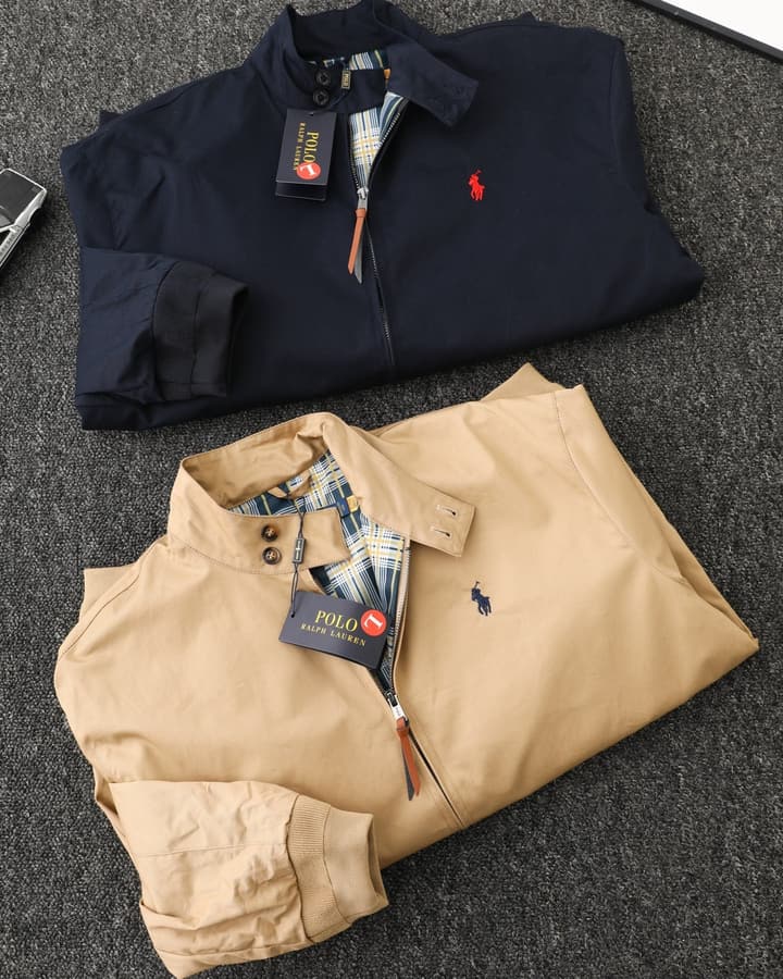 Ralph Lauren Old Money Stand-Collar Workwear Jacket in Khaki