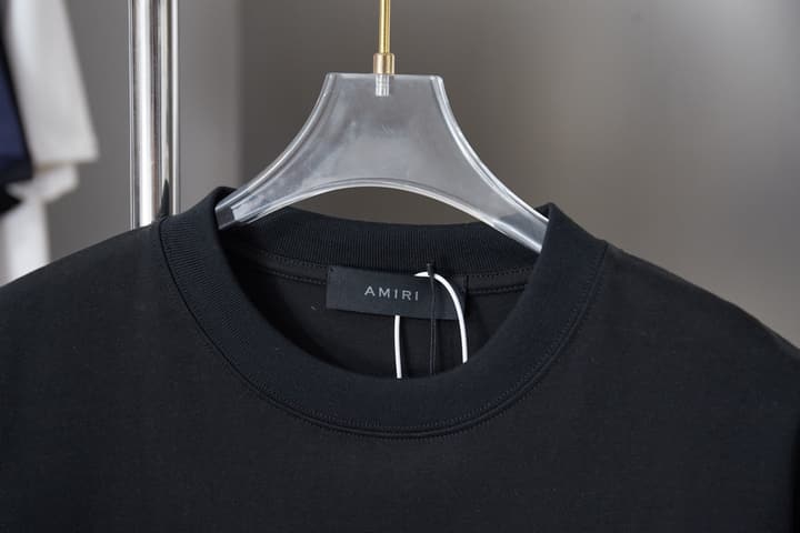 Amiri Embroidered Letter T-Shirt – 26SS Early Spring Collection in Black