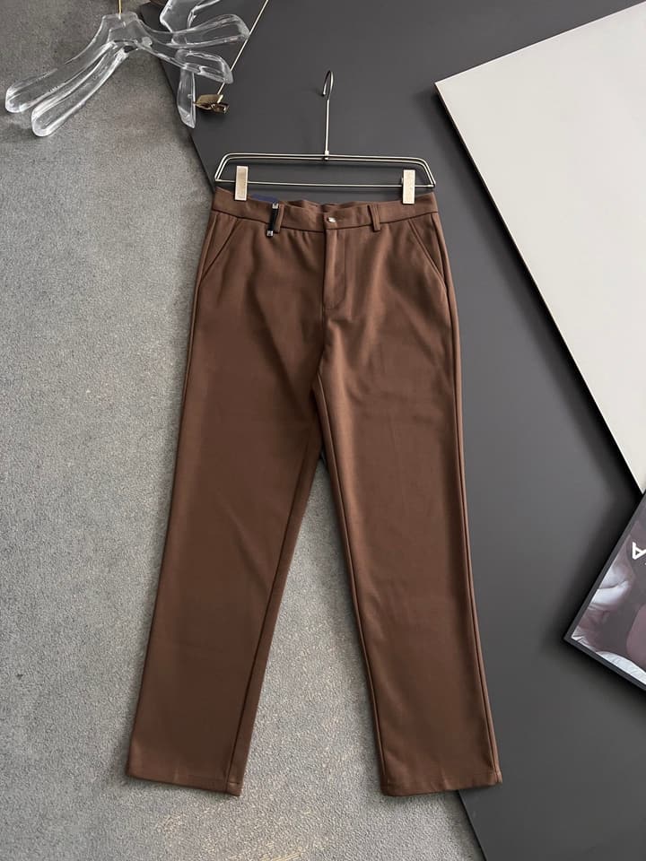 Prada Men's Cashmere Casual Trousers – 2025 Collection in Charcoal Gray