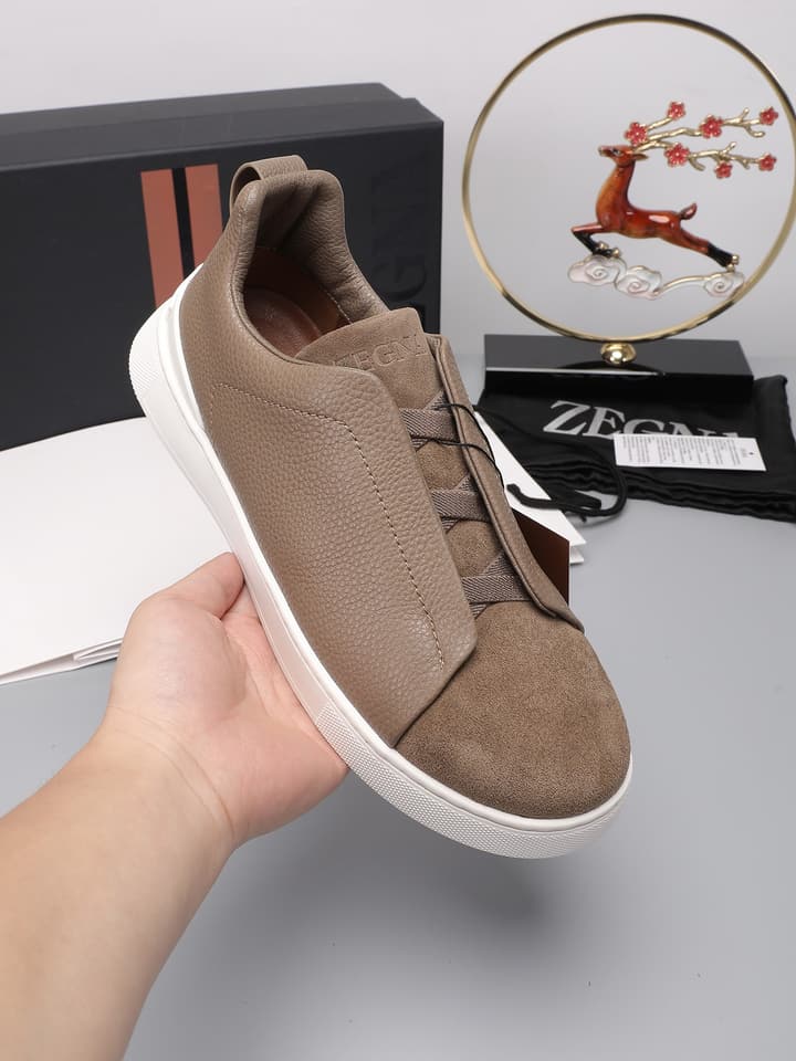 Zegna Triple Stitch Low-Top Sneakers