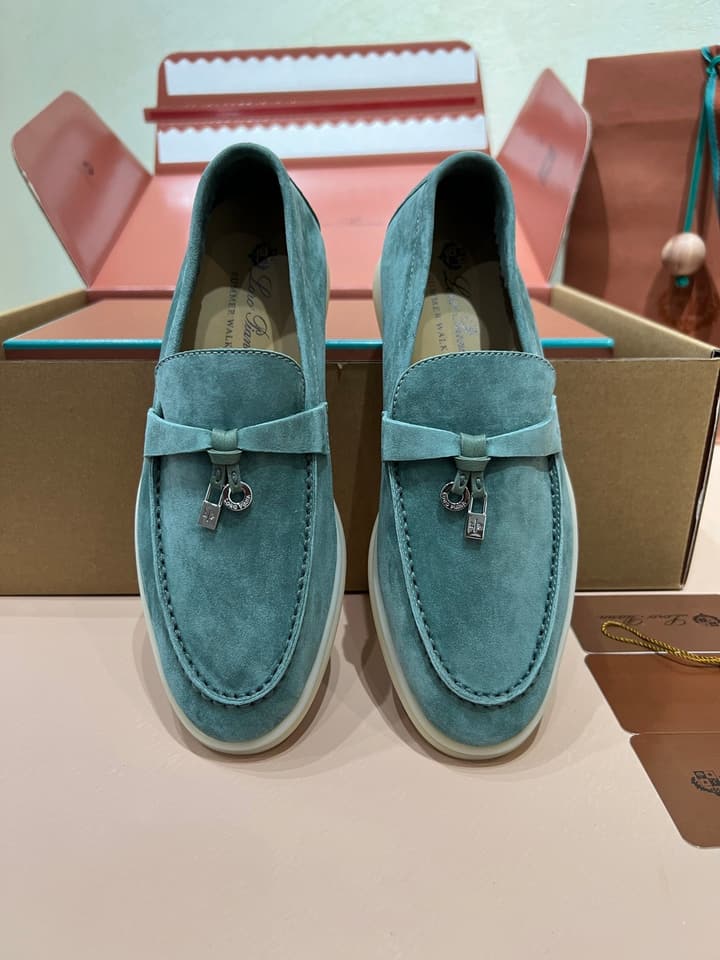 Loro Piana My Charms Classic Loafers in Nude