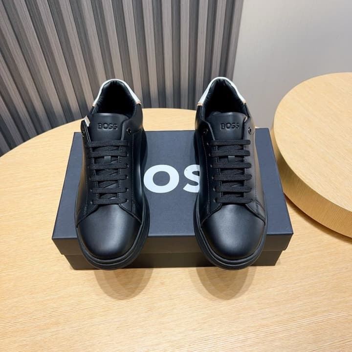 Boss Classic Driving Shoes in Black With Polished Toe