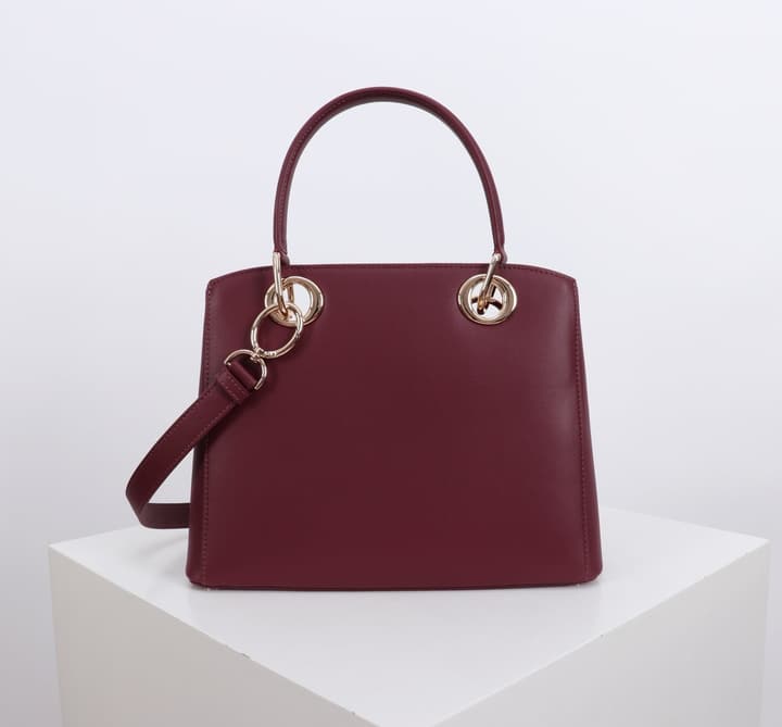 Dior Trapezoidal Bow Handbag – 2026 Spring/Summer Collection in Deep Burgundy