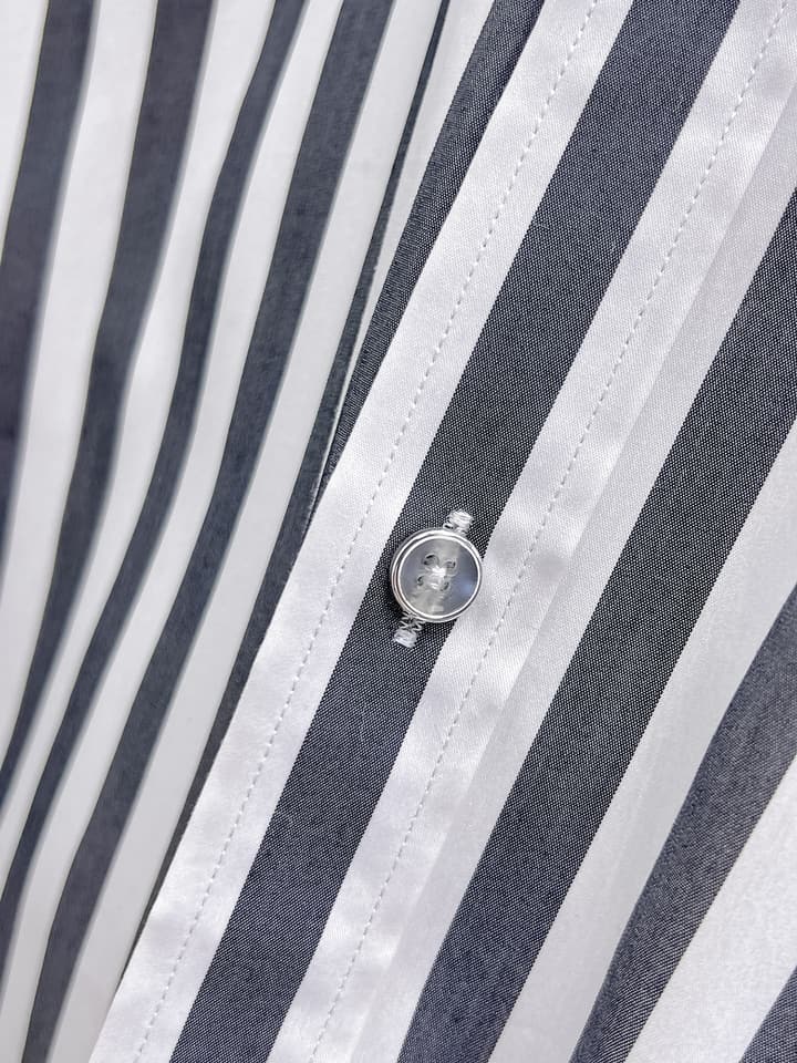 Hermès Long-Sleeve Shirt in Light Blue Striped