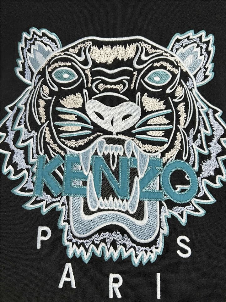 Kenzo Unisex Tiger Embroidered Sweatshirt in Black