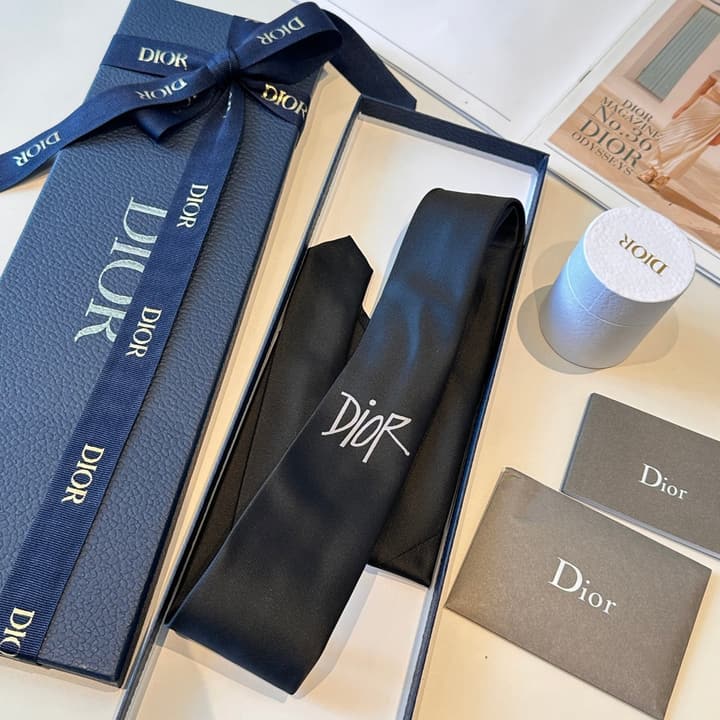 Dior Men's CD Embroidered Tie