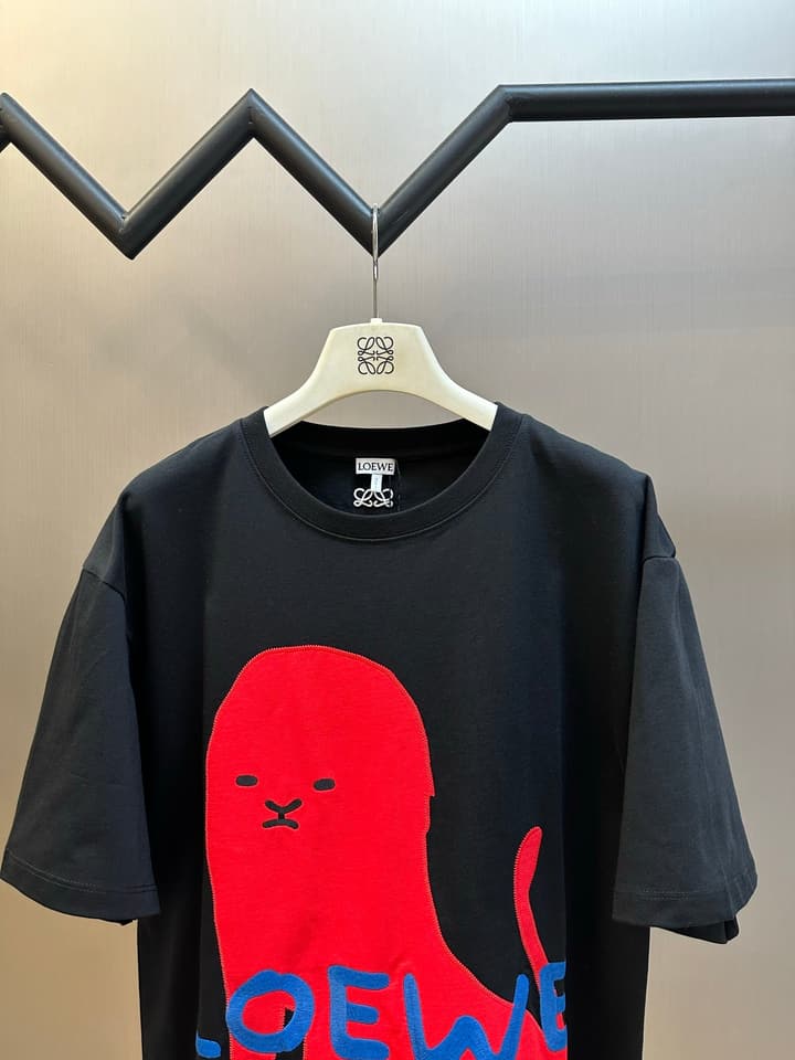 Loewe Anniversary Monster Crewneck T-Shirt in Black